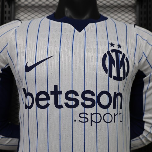 Player Version Inter Milan Away Jersey 2026-2027 Long Sleeves Football Kit Soccer Shirt