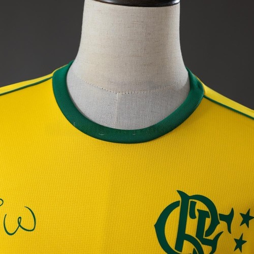 Flamengo Yellow Jersey 2026-2027 Zico Signature World Cup Football Kit Soccer Shirt