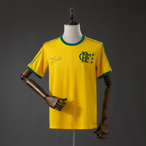 Flamengo Yellow Jersey 2026-2027 Zico Signature World Cup Football Kit Soccer Shirt