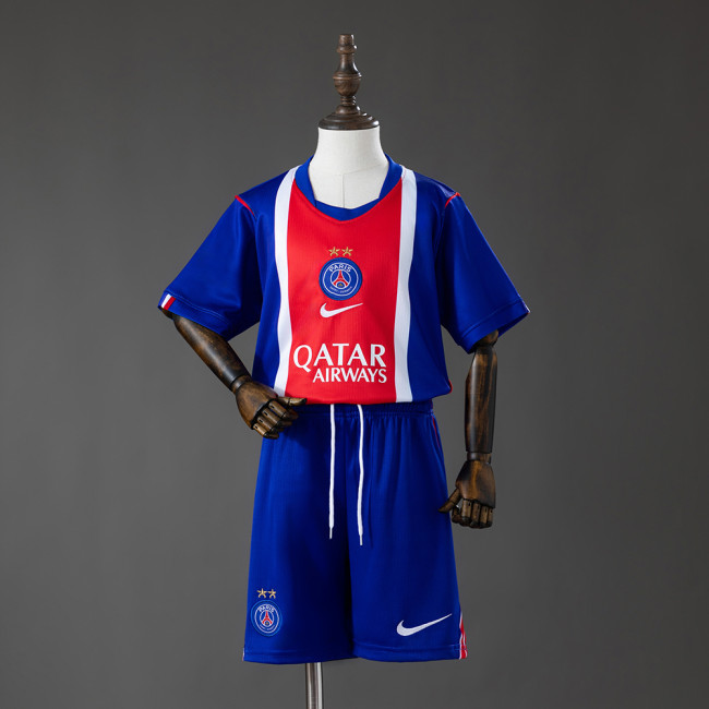 2-Stars Kids PSG Home Jersey 2026-2027 Football Kit Soccer Shirt