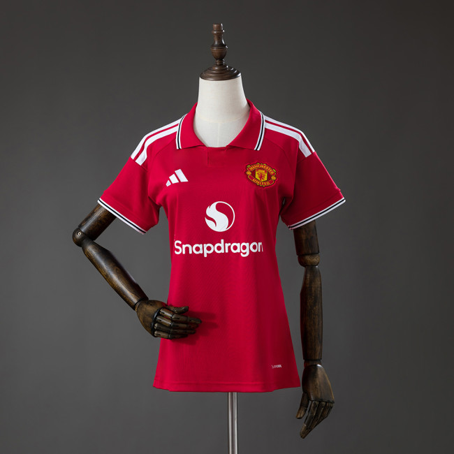 Women Man United Home Jersey 2026-2027 Football Kit Soccer Shirt