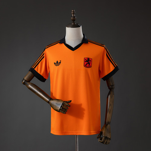 Netherlands Home Jersey 1980 Retro Football Kit Soccer Shirt