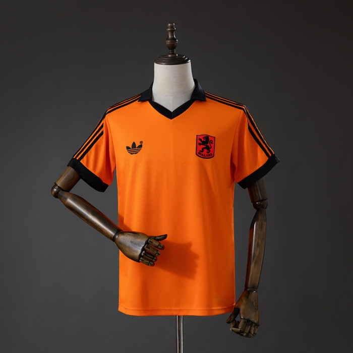 Netherlands Home Jersey 1980 Retro Football Kit Soccer Shirt