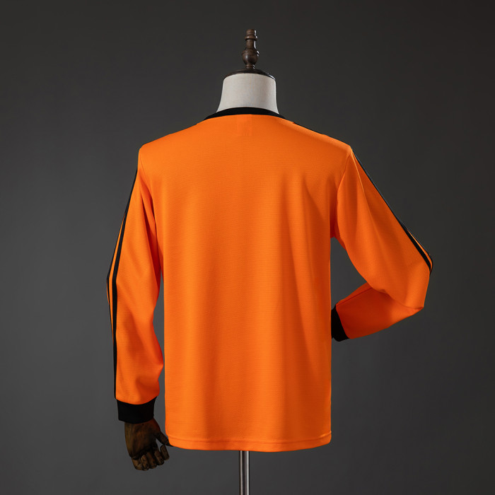 Netherlands Home Jersey 1980 Retro Long Sleeves Football Kit Soccer Shirt