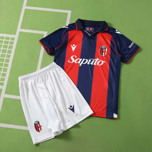 Kids Bologna Home Jersey 2026-2027 Football Kit Soccer Shirt