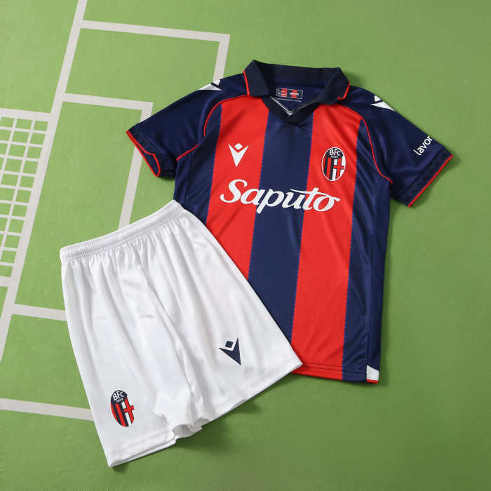 Kids Bologna Home Jersey 2026-2027 Football Kit Soccer Shirt
