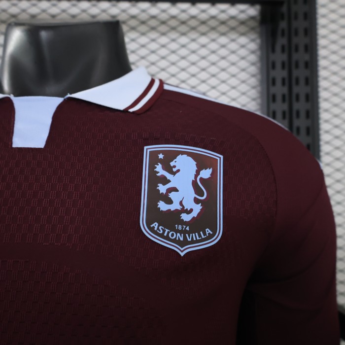 Player Version Aston Villa Home Jersey 2026-2027 Long Sleeves Football Kit Soccer Shirt