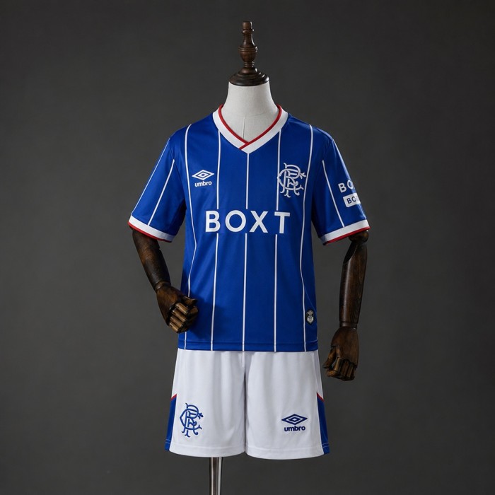 Kids Rangers Home Jersey 2026-2027 Football Kit Soccer Shirt
