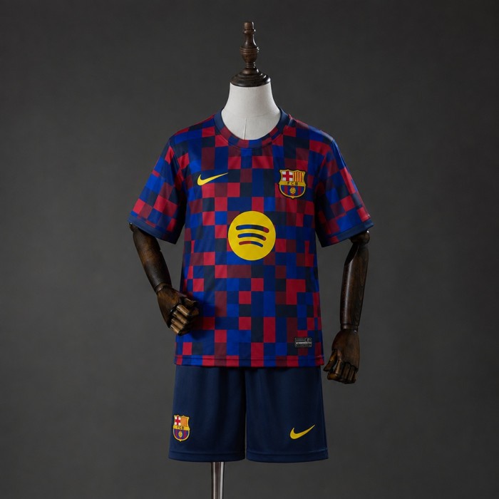 Kids Barcelona Pre Match Jersey 2026-2027 Football Kit Soccer Shirt