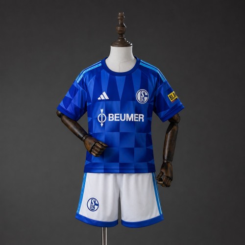 Kids Schalke 04 Home Jersey 2026-2027 Football Kit Soccer Shirt