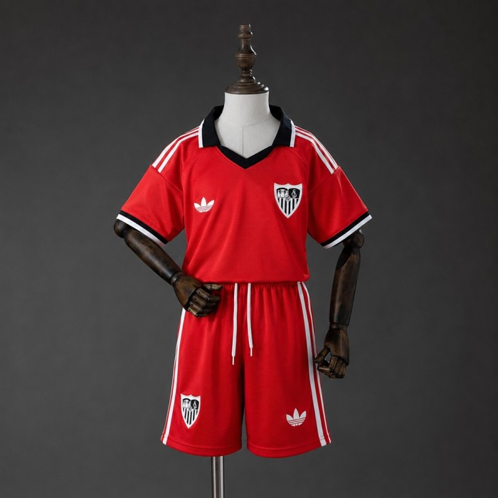 Kids Sevilla Away Jersey 2026-2027 Football Kit Soccer Shirt