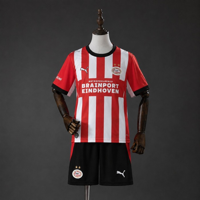 Kids Eindhoven Home Jersey 2026-2027 Football Kit Soccer Shirt