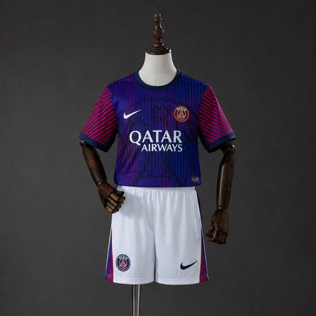 Kids PSG Pre Match Jersey 2026-2027 Football Kit Soccer Shirt