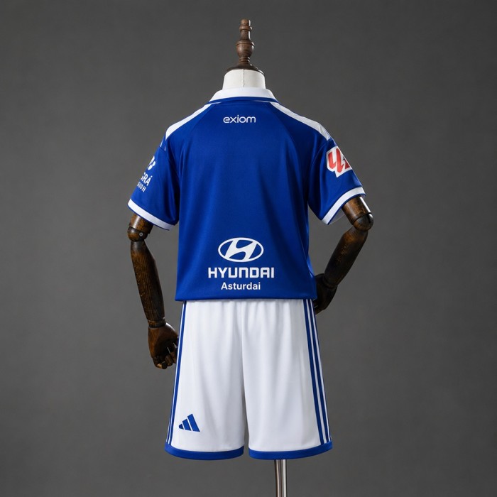 Kids Real Oviedo Home Jersey 2026-2027 Football Kit Soccer Shirt