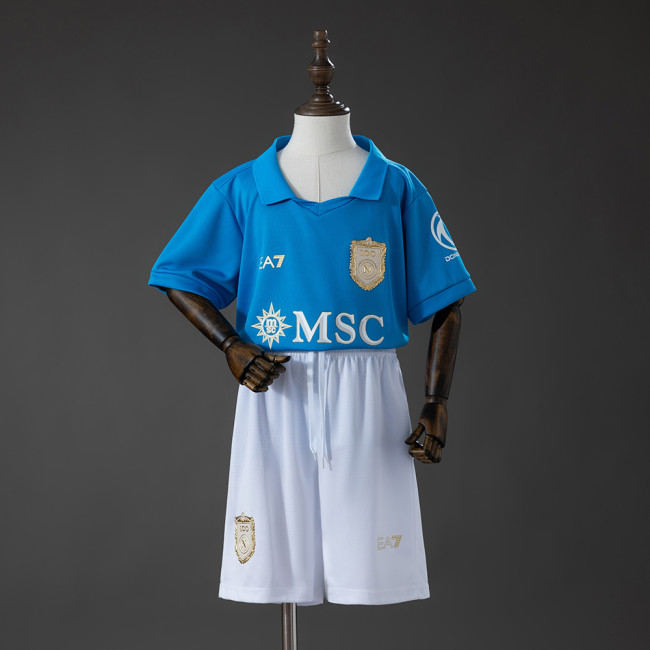 Kids Napoli Home Jersey 2026-2027 Football Kit Soccer Shirt