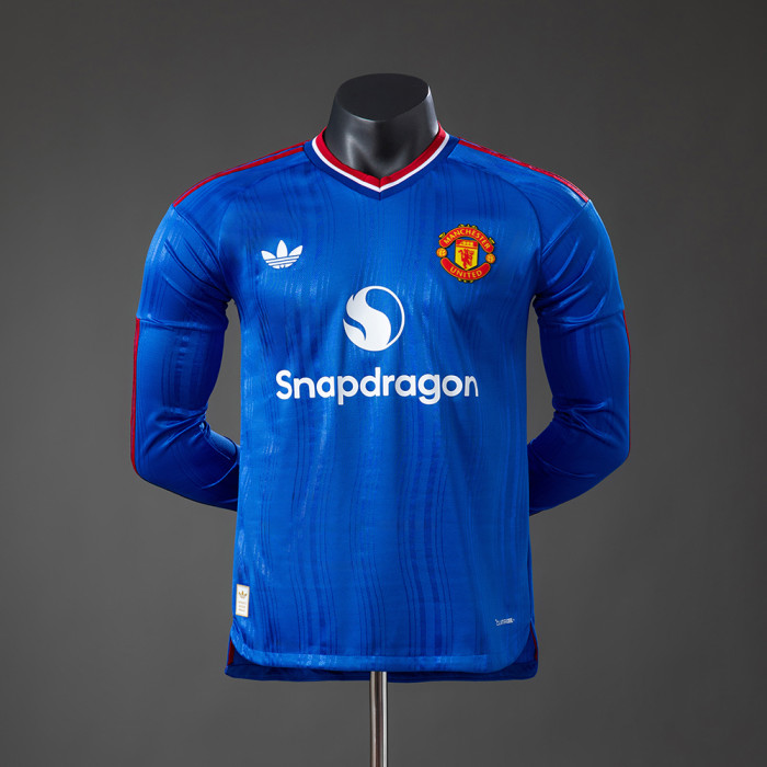 Player Version Man United Away Jersey 2026-2027 Long Sleeves Football Kit Soccer Shirt