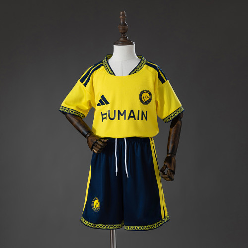 Kids Al-Nassr Home Jersey 2026-2027 Football Kit Soccer Shirt