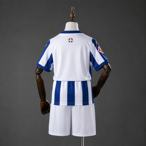 Kids  Real Sociedad Home Jersey 2026-2027 Football Kit Soccer Shirt