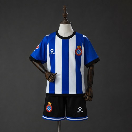 Kids Espanyol Home Jersey 2026-2027 Football Kit Soccer Shirt
