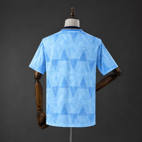 Manchester City Home Jersey 1989-1991 Retro Football Kit Soccer Shirt