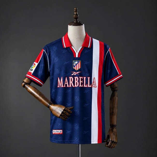 Atletico Madrid Away Jersey 1998-1999 Retro Football Kit Soccer Shirt