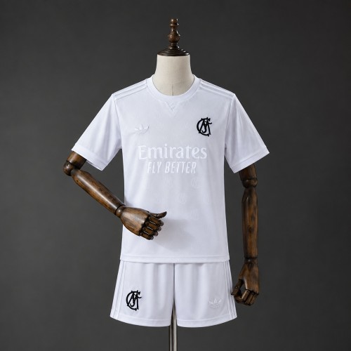 Kids Real Madrid Jersey 2026-2027 Anniversary 125th Football Kit Soccer Shirt