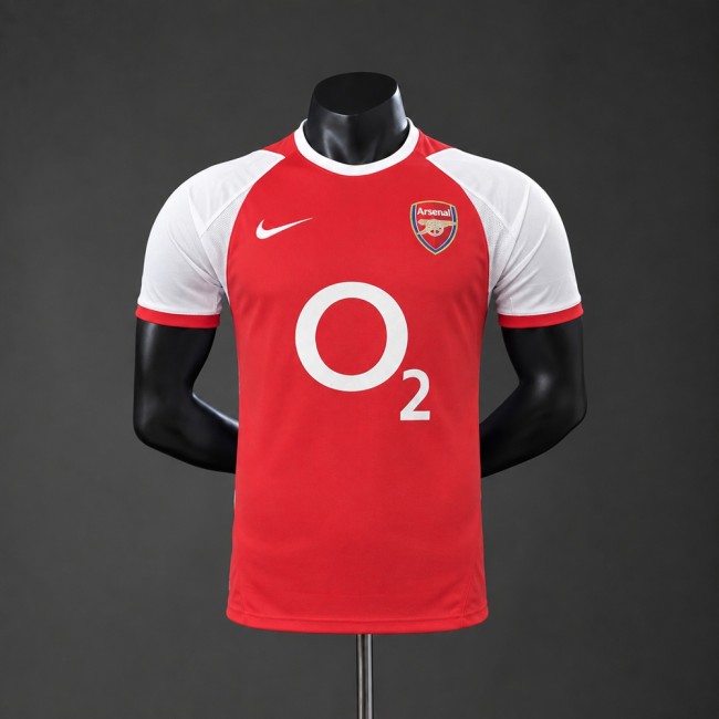 Player Version Arsenal Jersey 2002-2003 Home Retro Football Kits Soccer Shirt