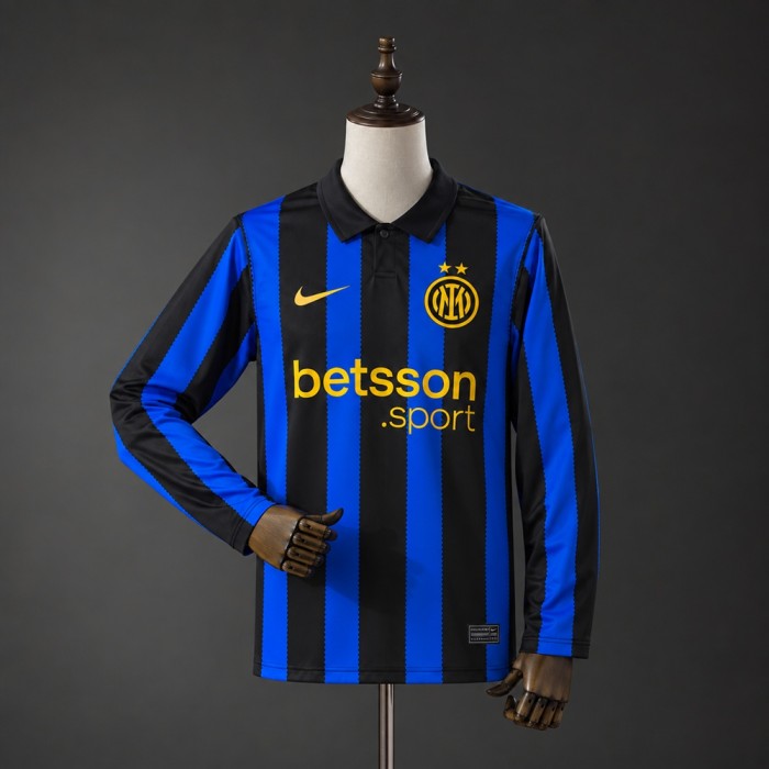 Inter Milan Home Jersey 2026-2027 Long Sleeves Football Kit Soccer Shirt