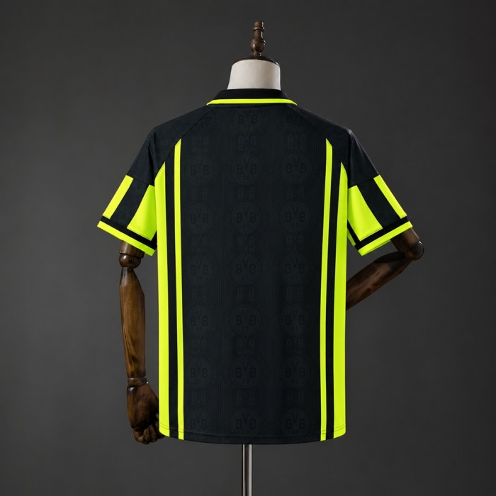 Dortmund Jersey 1996-1997 Away Retro Football Kit Soccer Jersey
