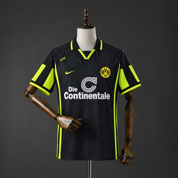 Dortmund Jersey 1996-1997 Away Retro Football Kit Soccer Jersey