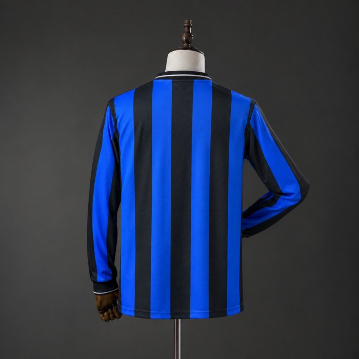 Inter Milan Jersey 1998-1999 Home Long Sleeves Retro Football Kit Soccer Shirt