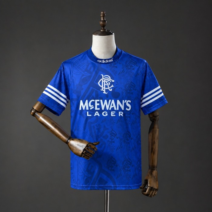 Rangers Jersey 1994-1996 Home Retro Football Kit Soccer Shirt