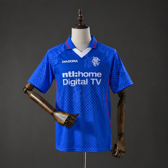 Rangers Jersey 2002-2003 Home Retro Football Kit Soccer Shirt