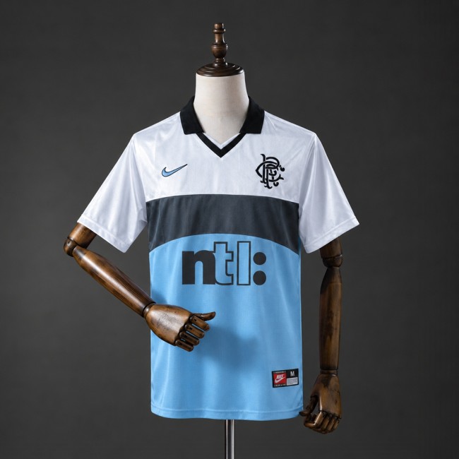 Rangers Jersey 1999-2000 Away Retro Football Kit Soccer Shirt