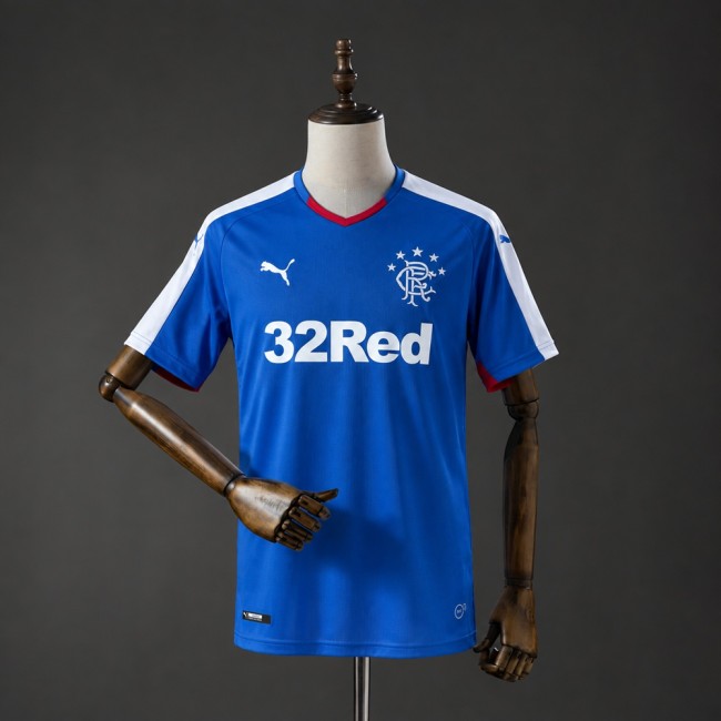Rangers Jersey 2015-2016 Home Retro Football Kit Soccer Shirt