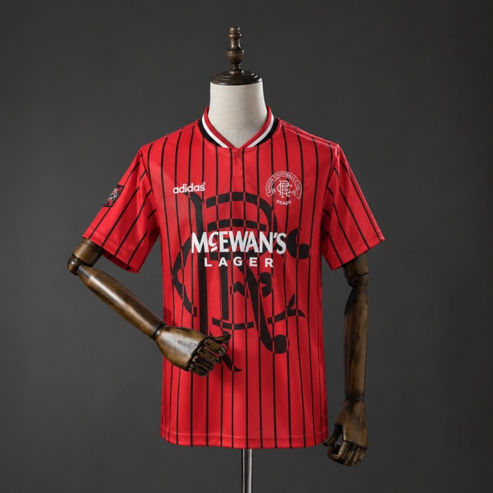 Rangers Jersey 1994-1995 Away Retro Football Kit Soccer Shirt