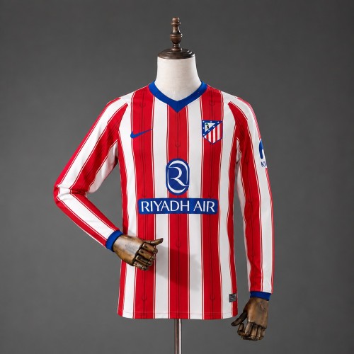 Atletico Madrid Jersey 2026-2027 Home Long Sleeves Football Kit Soccer Shirt