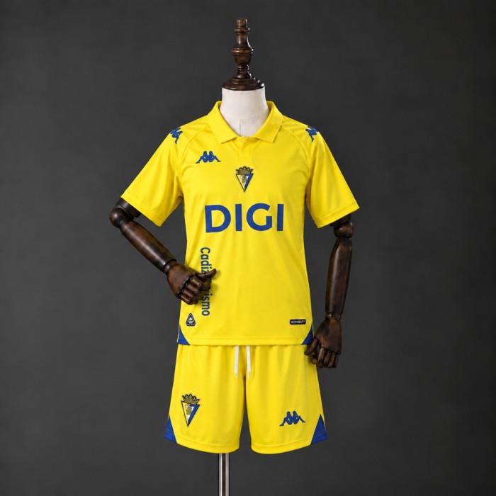 Kids Cadiz Jersey 2026-2027 Home Football Kit Soccer Shirt