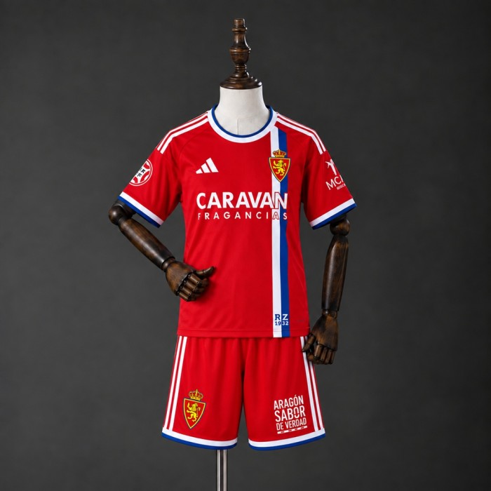 Kids Real Zaragoza Jersey 2026-2027 Away Football Kit Soccer Shirt