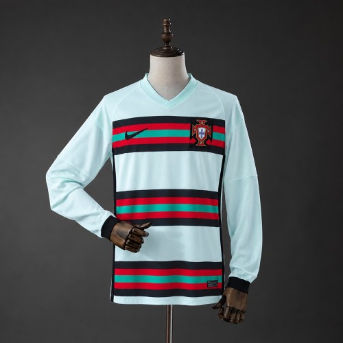 Portugal Jersey 2020 Away Long Sleeves Retro Football Kit Soccer Shirt