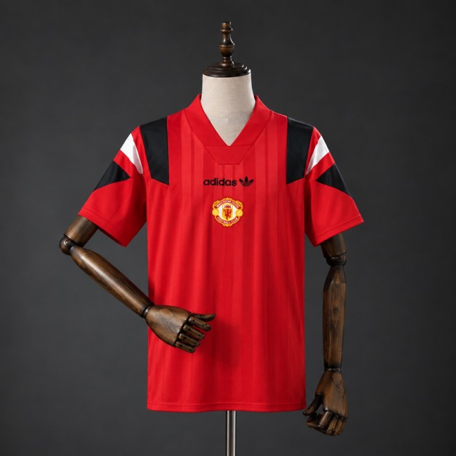 Man United Jersey 2026-2027 EQT Red Retro Football Kit Soccer Shirt