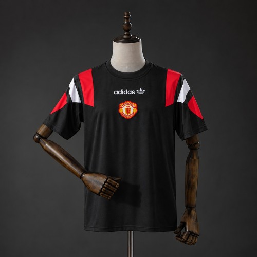 Man United Jersey 2026-2027 EQT Black Retro Football Kit Soccer Shirt