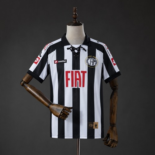 Mineiro Jersey 2008 Black White Retro Football Kit Soccer Shirt