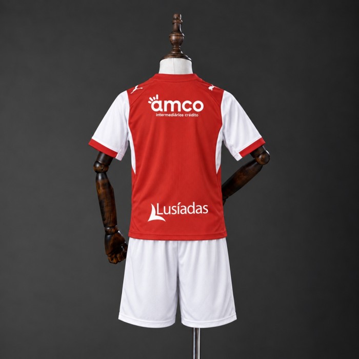 Kids Sporting Braga Jersey 2026-2027 Home Football Kit Soccer Shirt