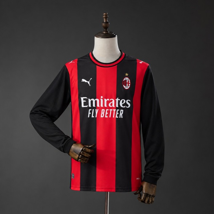 AC Milan Jersey 2026-2027 Home Long Sleeves Football Kit Soccer Shirt