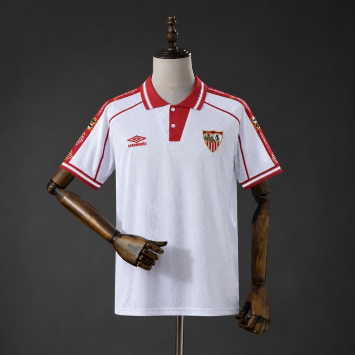 Sevilla Jersey 1998-2000 Home Retro Football Kit Soccer Shirt