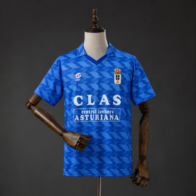 Real Oviedo Jersey 1989-1990 Retro Home Football Kit Soccer Shirt