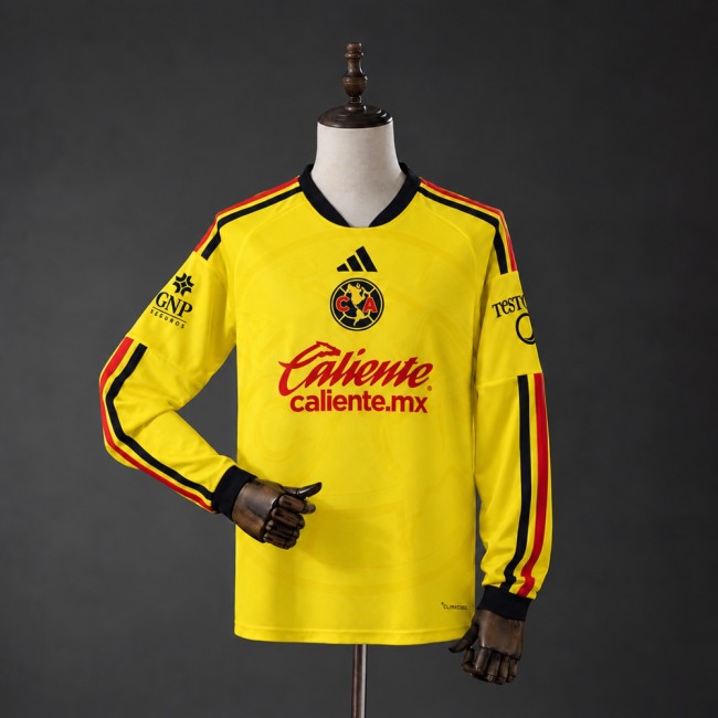 Club America Jersey 2026-2027 Home Long Sleeves Football Kit Soccer Shirt