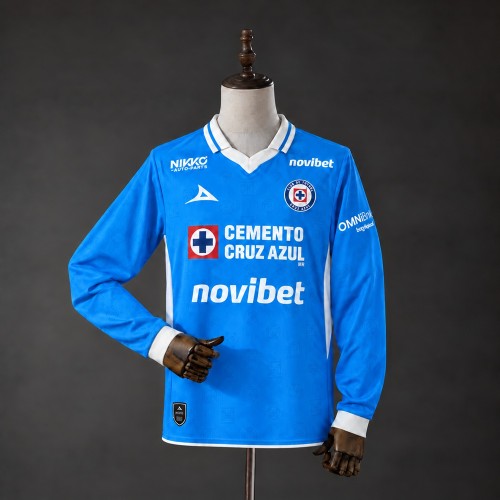 Cruz Azul Jersey 2026-2027 Home Long Sleeves Football Kit Soccer Shirt