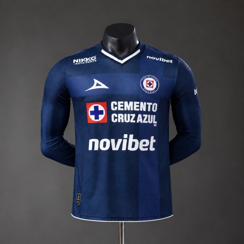 Player Version Cruz Azul Jersey 2026-2027 Third Long Sleeves Football Kit Soccer Shirt